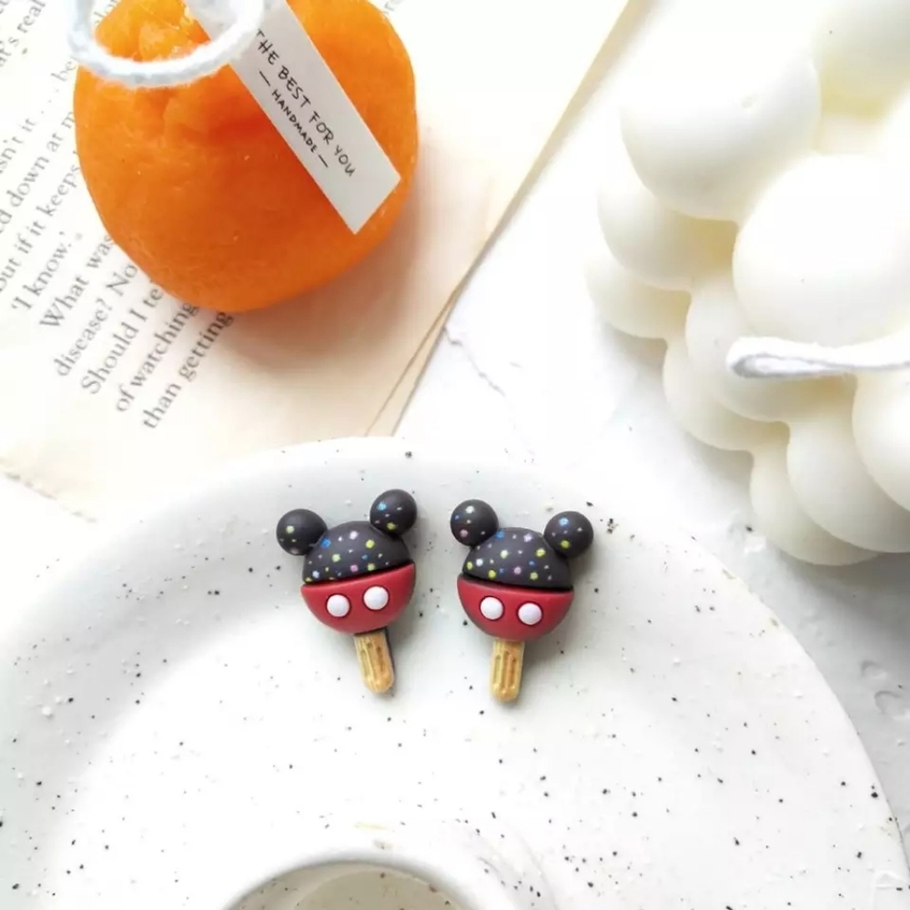 Micky Mouse Ear Stud Earrings